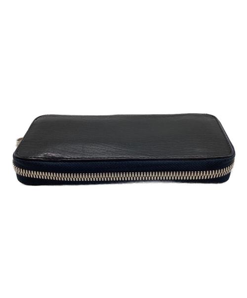 KUBERA 9981（クベラ9981）KUBERA 9981 (クベラ9981) LEATHER LONG WALLET / ロングレザーウォレット   ブラック×ブルーの古着・服飾アイテム