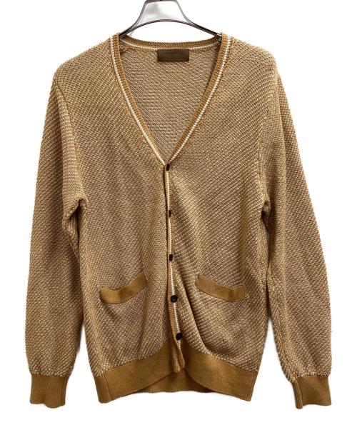 TOMORROW LAND tricot（トゥモローランド トリコ）TOMORROW LAND tricot (トゥモローランド トリコ) リネンコットン Vネックデザインカーディガン　/　61-02-21-02008 ベージュ サイズ:Sの古着・服飾アイテム