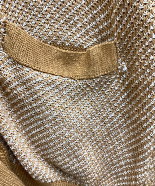 TOMORROW LAND tricot（トゥモローランド トリコ）TOMORROW LAND tricot (トゥモローランド トリコ) リネンコットン Vネックデザインカーディガン　/　61-02-21-02008 ベージュ サイズ:Sの古着・服飾アイテム