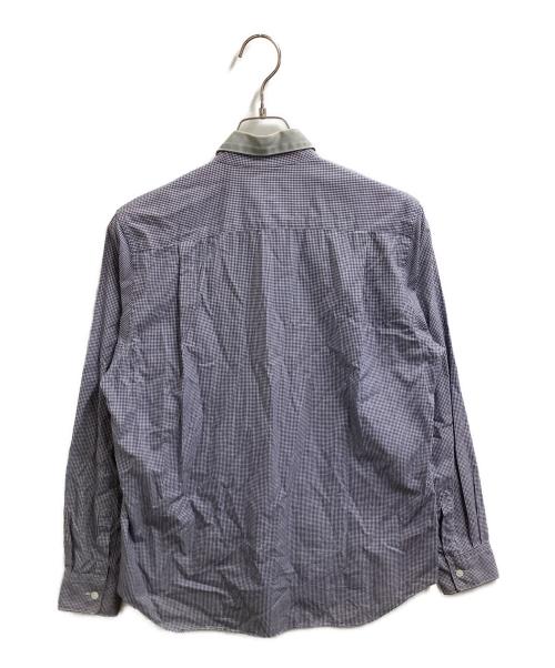 COMME des GARCONS SHIRT（コムデギャルソンシャツ）COMME des GARCONS SHIRT (コムデギャルソンシャツ) 襟切替チェックシャツ ブルー サイズ:Sの古着・服飾アイテム