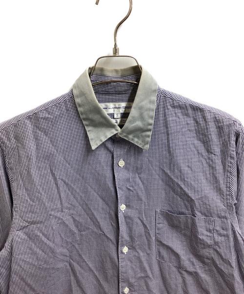 COMME des GARCONS SHIRT（コムデギャルソンシャツ）COMME des GARCONS SHIRT (コムデギャルソンシャツ) 襟切替チェックシャツ ブルー サイズ:Sの古着・服飾アイテム