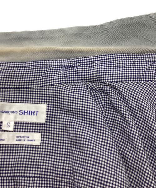 COMME des GARCONS SHIRT（コムデギャルソンシャツ）COMME des GARCONS SHIRT (コムデギャルソンシャツ) 襟切替チェックシャツ ブルー サイズ:Sの古着・服飾アイテム