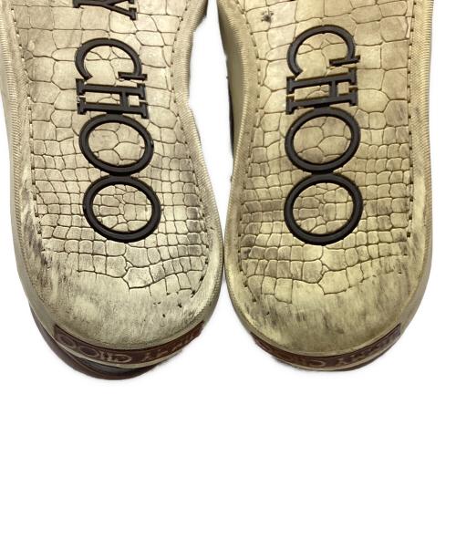 JIMMY CHOO（ジミーチュウ）JIMMY CHOO (ジミーチュウ) アニマル柄ハイカットスニーカー ブラウン サイズ:42の古着・服飾アイテム