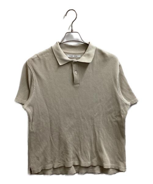 SAMSOE SAMESOE（サムソーサムソー）SAMSOE SAMESOE (サムソーサムソー) サーマルポロシャツ ベージュ サイズ:Mの古着・服飾アイテム
