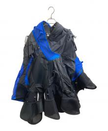 JUNYA WATANABE（ジュンヤワタナベ）の古着「23AW テクニカルファブリック再構築ワンピース」｜ブルー×ブラック