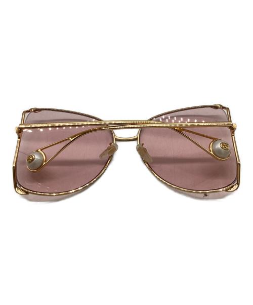 GUCCI（グッチ）GUCCI (グッチ) バタフライ サングラス / GG0252S ゴールド×ピンク サイズ:SIZE 63□18 135の古着・服飾アイテム