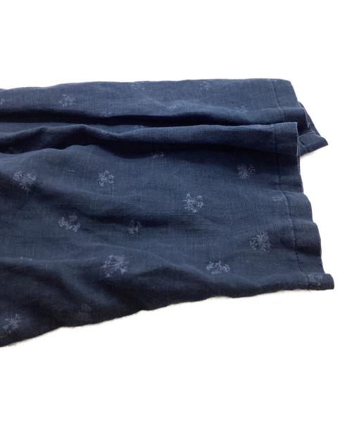 nest Robe（ネストローブ）nest Robe (ネストローブ) 花柄リネンワンピース　/　01171-1009 ネイビー サイズ:不明の古着・服飾アイテム