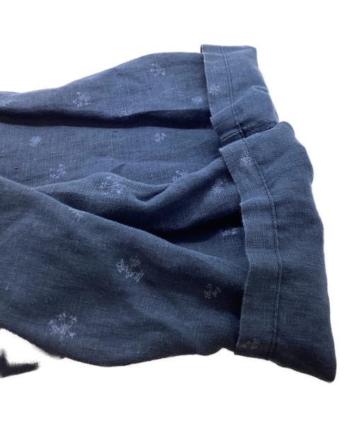 nest Robe（ネストローブ）nest Robe (ネストローブ) 花柄リネンワンピース　/　01171-1009 ネイビー サイズ:不明の古着・服飾アイテム