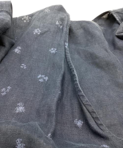 nest Robe（ネストローブ）nest Robe (ネストローブ) 花柄リネンワンピース　/　01171-1009 ネイビー サイズ:不明の古着・服飾アイテム