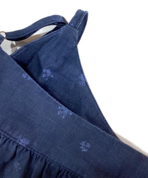 nest Robe（ネストローブ）nest Robe (ネストローブ) 花柄リネンキャミソールワンピース ネイビー サイズ:表記なしの古着・服飾アイテム