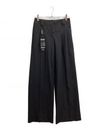 EMPORIO ARMANI（エンポリオ アルマーニ）の古着「ウエスト切替スラックス」｜ブラック