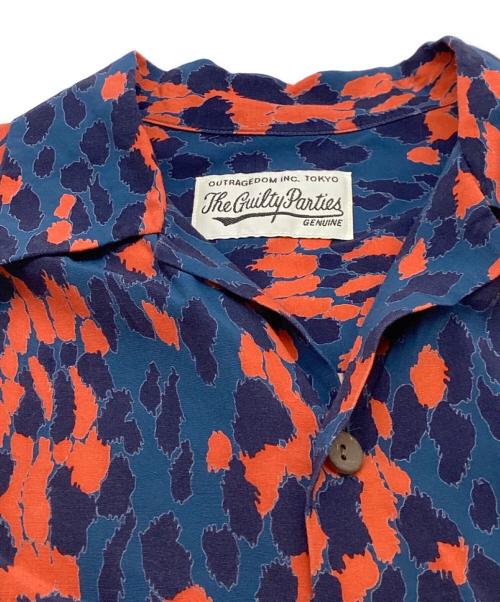 WACKO MARIA（ワコマリア）WACKO MARIA (ワコマリア) LEOPARD HAWAIIAN SHIRT / レオパードハワイアンシャツ  ネイビー サイズ:Mの古着・服飾アイテム