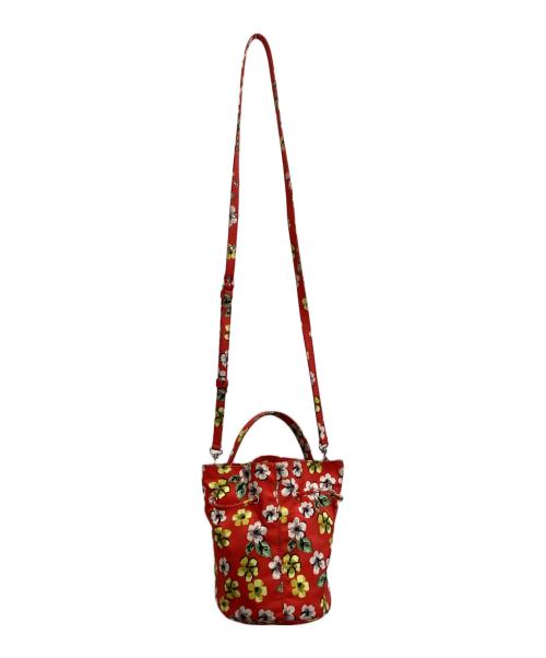 BALENCIAGA（バレンシアガ）BALENCIAGA (バレンシアガ) ホイール ドローストリング バッグ / 656682 / 6576・S・620318 レッド×ホワイトの古着・服飾アイテム