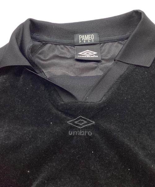PAMEO POSE（パメオポーズ）PAMEO POSE (パメオポーズ) UMBRO (アンブロ) Lace Up Velvet Game Shirt ブラック サイズ:FREEの古着・服飾アイテム