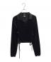 PAMEO POSE（パメオポーズ）の古着「Lace Up Velvet Game Shirt」｜ブラック