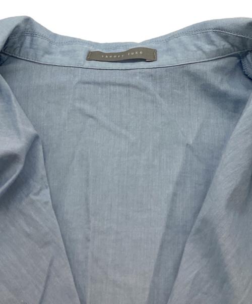 theory luxe（セオリーリュクス）theory luxe (セオリーリュクス) Tomboy Azra フレンチスリーブブラウス　/　03-4208221 ブルー サイズ:38の古着・服飾アイテム