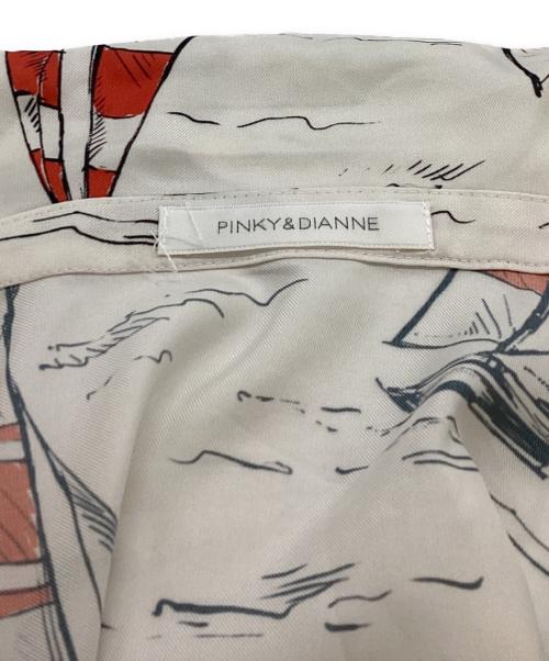 Pinky & Dianne（ピンキーアンドダイアン）Pinky & Dianne (ピンキーアンドダイアン) ヨットプリントワンピース / 031-4140582 アイボリー サイズ:36の古着・服飾アイテム