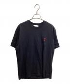 AMI Alexandre Mattiussiアミアレクサンドルマテュッシ）の古着「オーガニックコットンジャージー Ami de Coeur Tシャツ / BFUTS035.724」｜ブラック