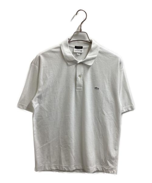 LACOSTE（ラコステ）LACOSTE (ラコステ) BEAUTY&YOUTH (ビューティーアンドユース) 1トーン パイル ポロシャツ　/　PH032J ホワイト サイズ:Mの古着・服飾アイテム