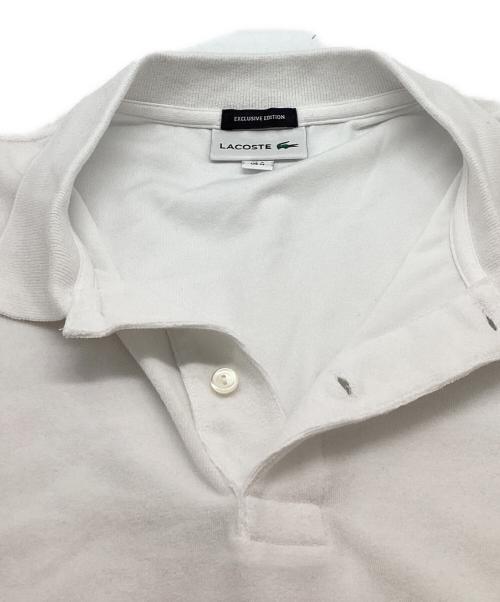 LACOSTE（ラコステ）LACOSTE (ラコステ) BEAUTY&YOUTH (ビューティーアンドユース) 1トーン パイル ポロシャツ　/　PH032J ホワイト サイズ:Mの古着・服飾アイテム