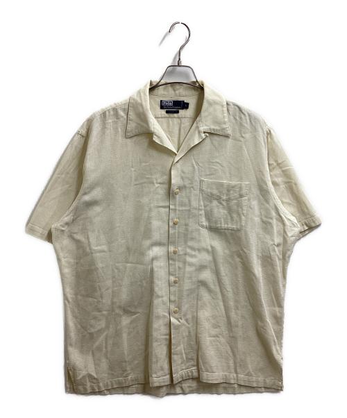 POLO RALPH LAUREN（ポロ・ラルフローレン）POLO RALPH LAUREN (ポロ・ラルフローレン) コットンメッシュオープンカラーシャツ / ポニー無し ベージュ サイズ:Lの古着・服飾アイテム