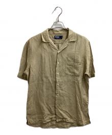POLO RALPH LAUREN（ポロ・ラルフローレン）の古着「リネンシルク オープンカラーシャツ」｜ベージュ