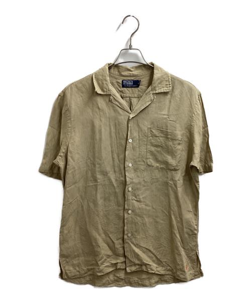 POLO RALPH LAUREN（ポロ・ラルフローレン）POLO RALPH LAUREN (ポロ・ラルフローレン) リネンシルク オープンカラーシャツ ベージュ サイズ:Sの古着・服飾アイテム