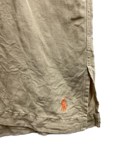 POLO RALPH LAUREN（ポロ・ラルフローレン）POLO RALPH LAUREN (ポロ・ラルフローレン) リネンシルク オープンカラーシャツ ベージュ サイズ:Sの古着・服飾アイテム