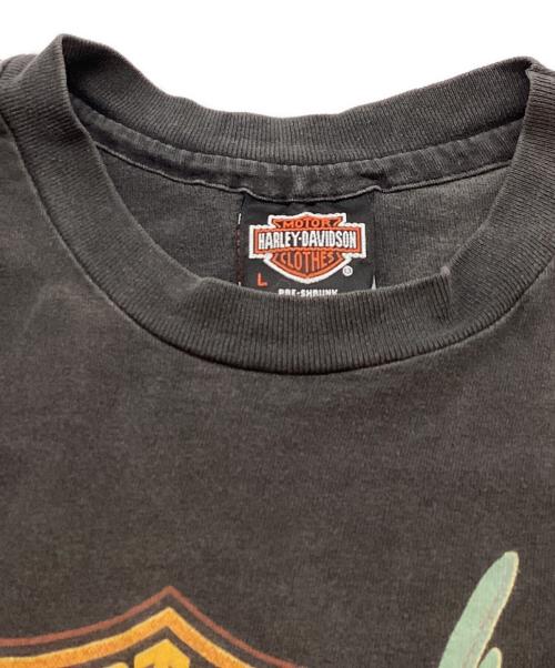 HARLEY-DAVIDSON（ハーレーダビッドソン）HARLEY-DAVIDSON (ハーレーダビッドソン) LOONEY TUNES (ルーニーチューンズ) 90's 両面プリント コラボTシャツ グレー サイズ:Lの古着・服飾アイテム