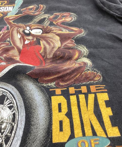 HARLEY-DAVIDSON（ハーレーダビッドソン）HARLEY-DAVIDSON (ハーレーダビッドソン) LOONEY TUNES (ルーニーチューンズ) 90's 両面プリント コラボTシャツ グレー サイズ:Lの古着・服飾アイテム
