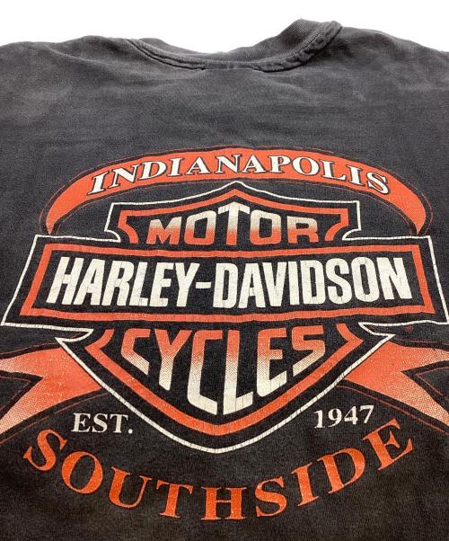 HARLEY-DAVIDSON（ハーレーダビッドソン）HARLEY-DAVIDSON (ハーレーダビッドソン) LOONEY TUNES (ルーニーチューンズ) 90's 両面プリント コラボTシャツ グレー サイズ:Lの古着・服飾アイテム