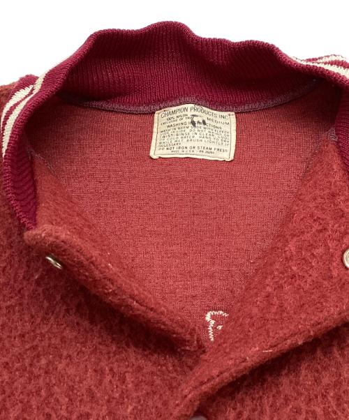 Champion（チャンピオン）Champion (チャンピオン) 60s S/S nylon stadium jacket / プロダクツタグ / USA製 レッド サイズ:Mの古着・服飾アイテム