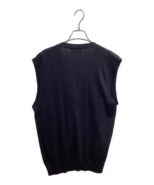 HERMES（エルメス）HERMES (エルメス) ウールニットベスト / イタリア製 ネイビー サイズ:Lの古着・服飾アイテム