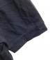 中古・古着 EMPORIO ARMANI (エンポリオ アルマーニ) アシンメトリーデザイン ロゴプリントポロシャツ ブラック サイズ:L：5000円