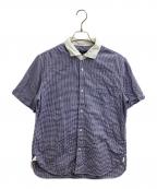 COMME des GARCONS HOMMEコムデギャルソン オム）の古着「S/Sギンガムチェックシャツ / HO-B026 / AD2014」｜ブルー