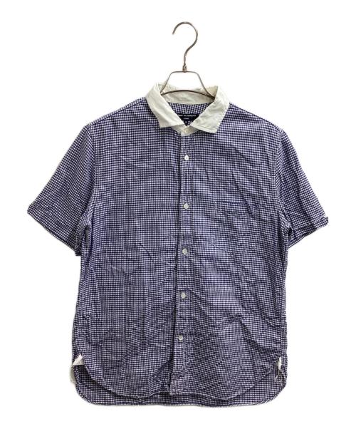 COMME des GARCONS HOMME（コムデギャルソン オム）COMME des GARCONS HOMME (コムデギャルソン オム) S/Sギンガムチェックシャツ / HO-B026 / AD2014 ブルー サイズ:Lの古着・服飾アイテム