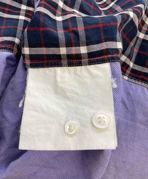COMME des GARCONS HOMME（コムデギャルソン オム）COMME des GARCONS HOMME (コムデギャルソン オム) 切替チェックシャツ / HB-B050 ブルー サイズ:Lの古着・服飾アイテム