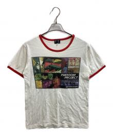 TAKEO KIKUCHI（タケオキクチ）の古着「AKIRA PRINT T-SHIRT / アキラ リンガーＴシャツ /  FREEDOM PROJECT」｜ホワイト