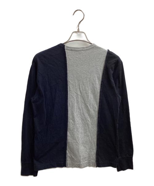 COMME des GARCONS HOMME（コムデギャルソン オム）COMME des GARCONS HOMME (コムデギャルソン オム) Docking cut and sew / ドッキングカットソー / HR-T009 / AD2006 グレー×ネイビー サイズ:Mの古着・服飾アイテム