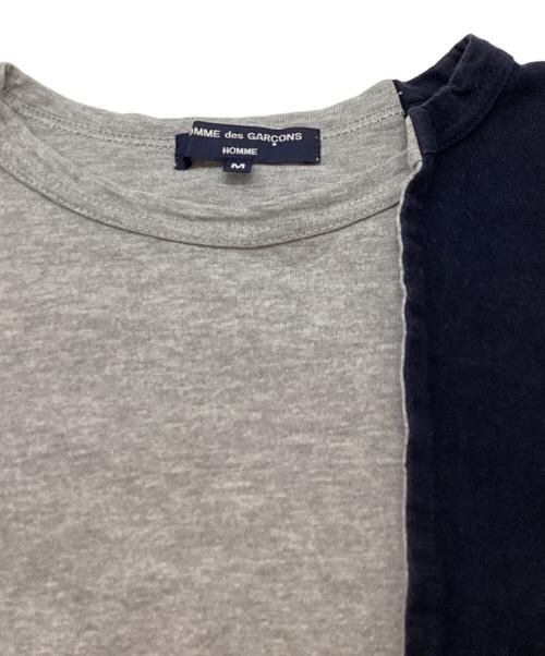 COMME des GARCONS HOMME（コムデギャルソン オム）COMME des GARCONS HOMME (コムデギャルソン オム) Docking cut and sew / ドッキングカットソー / HR-T009 / AD2006 グレー×ネイビー サイズ:Mの古着・服飾アイテム