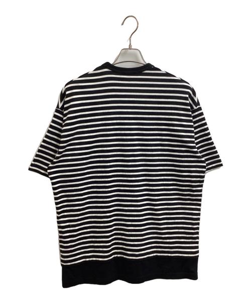 COMME des GARCONS HOMME（コムデギャルソン オム）COMME des GARCONS HOMME (コムデギャルソン オム) 綿圧綿天竺ボーダーTシャツ / HO-T016 / AD2024 ホワイト×ブラック サイズ:Mの古着・服飾アイテム