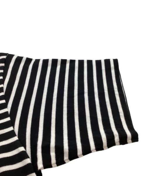 COMME des GARCONS HOMME（コムデギャルソン オム）COMME des GARCONS HOMME (コムデギャルソン オム) 綿圧綿天竺ボーダーTシャツ / HO-T016 / AD2024 ホワイト×ブラック サイズ:Mの古着・服飾アイテム