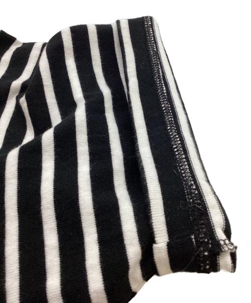 COMME des GARCONS HOMME（コムデギャルソン オム）COMME des GARCONS HOMME (コムデギャルソン オム) 綿圧綿天竺ボーダーTシャツ / HO-T016 / AD2024 ホワイト×ブラック サイズ:Mの古着・服飾アイテム