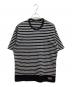 COMME des GARCONS HOMME（コムデギャルソン オム）の古着「綿圧綿天竺ボーダーTシャツ / HO-T016 / AD2024」｜ホワイト×ブラック