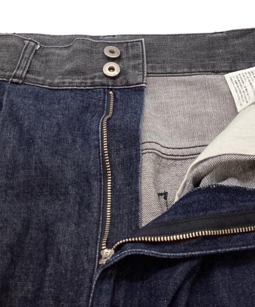 COMME des GARCONS HOMME（コムデギャルソン オム）COMME des GARCONS HOMME (コムデギャルソン オム) パッチワークタックデニムパンツ / HH-P012 / AD2021 インディゴ サイズ:Mの古着・服飾アイテム