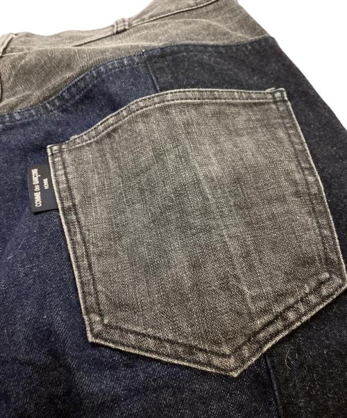 COMME des GARCONS HOMME（コムデギャルソン オム）COMME des GARCONS HOMME (コムデギャルソン オム) パッチワークタックデニムパンツ / HH-P012 / AD2021 インディゴ サイズ:Mの古着・服飾アイテム