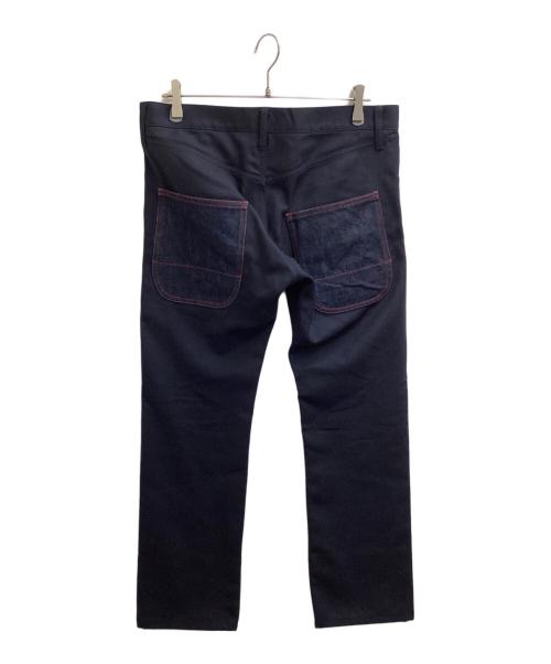 JUNYA WATANABE COMME des GARCONS MAN（ジュンヤ ワタナベ コム デ ギャルソン マン）JUNYA WATANABE COMME des GARCONS MAN (ジュンヤ ワタナベ コム デ ギャルソン マン) デニム地ポケットウールパンツ / WN-P014 / AD2014 ネイビー サイズ:Lの古着・服飾アイテム