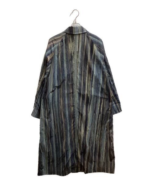 PAUL SMITH（ポールスミス）Paul Smith (ポールスミス) タイダイストライプステンカラーコート グレー サイズ:Lの古着・服飾アイテム