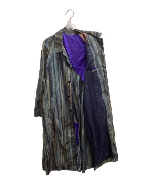 PAUL SMITH（ポールスミス）Paul Smith (ポールスミス) タイダイストライプステンカラーコート グレー サイズ:Lの古着・服飾アイテム