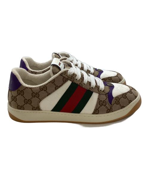 GUCCI（グッチ）GUCCI  (グッチ) GGキャンバス スクリーナースニーカー / 812638 ベージュ サイズ:8の古着・服飾アイテム